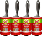 Scotch-Brite Everyday Clean Lint Roller, Scotch Brand Adhesive, Pet Hair & Lint Remover for Clothes, Furniture & Car, 4 in x 54.2 ft Each, 4 Pack, 380 Sheets Total