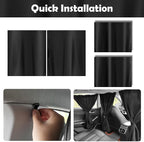 3PCS Extra Large Car Window Shades Kit,Thickened Vinyl Coated Car Window Covers for Privacy and Maintaining Cool Auto Interior Temperature,Universal Cars Curtains for Windows (Extra Large)