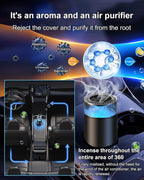 Car Air Freshener, Smart Car Air Freshener Diffuser, Auto On/Off Air Diffuser with Three Adjustable Modes, RGB Music Syncing Light, for Men,Father,Husband