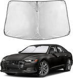 EcoNour Windshield Sunshade Compatible for Audi A6 2019-2023 2024 2025, Sun Visor for Front Windshield & Window Sun Shade Cover, UV Heat Blocker & Protector, Car Accessories