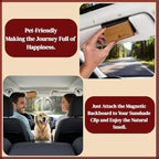 Car Air Freshener Wooden Visor Clip, Car Odor Eliminator Air Purifier with Scent Refills, Universal for Men Women, Vehicle Fragrance Diffuser for Car Truck SUV, 3 Pack (Amber Coconut Pine), Clip Included