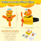 Tallew Car Air Freshener Cute Duck Car Vent Clip Diffuser with Rotating Propeller Outlet Vent 2.5" x 2.4" x 2.1" Easy to Install Included 2 Scents Aroma Tablets Aromatherapy Ornament Auto Accessories