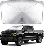 Car Windshield Sun Shade-Sun Ray Reflective Front Window Cover,Foldable Car Sunshade Windshield Umbrella with Bendable Handle for Heat and Sun Protection,Easy to Install for Cars,SUVs,Trucks and Vans