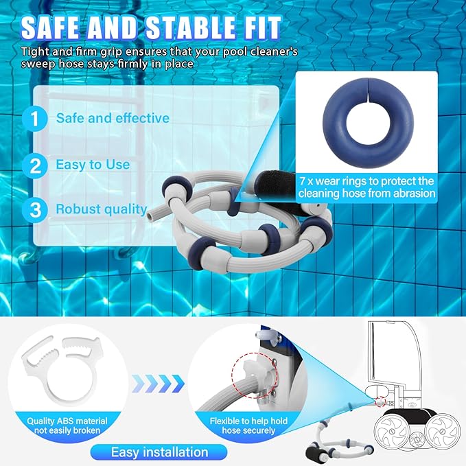 DWALE Automatic Pool Cleaner Sweep Hose Complete B5 Replacement Compatible with 180 280 380 480 Pool Cleaner Sweep Hose Complete B5 B-5 (Not Compatiable with Polaris 360 Model Pool Cleaner)
