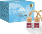 HoogaLife Car Air Freshener Diffuser 2 Pack Hanging Air Freshener Diffuser - Mahogany Apple Fragrance Oil Air D iffuser for Car, 45+ Days Long Lasting Fragrance Made in USA （MA112）
