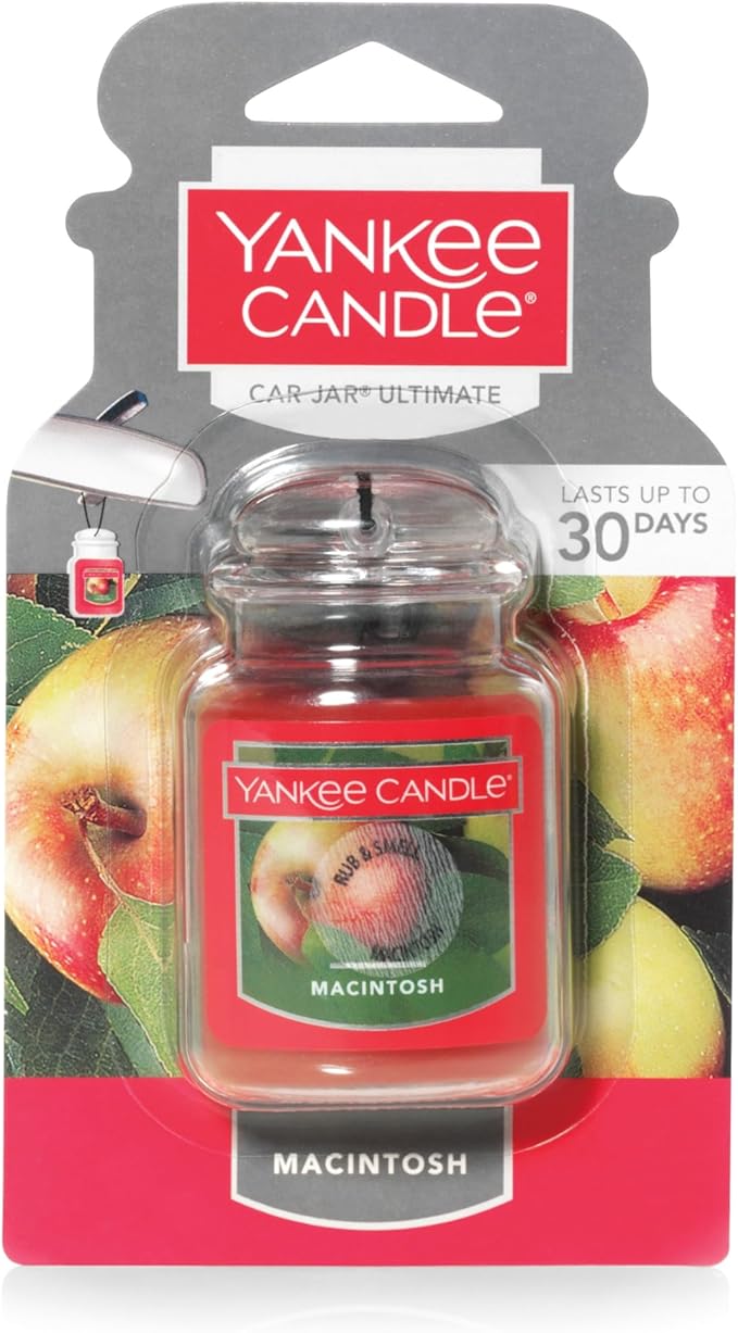 Yankee Candle Car Jar Ultimate, Macintosh, 0.96 OZ (Pack of 6)