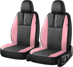 Coverado Car Seat Covers Full Set, Automotive Leather Seat Covers for Car，Universal Fit Front Back Seat Cover, Non-Slip Waterproof Breathable Car Seat Protector