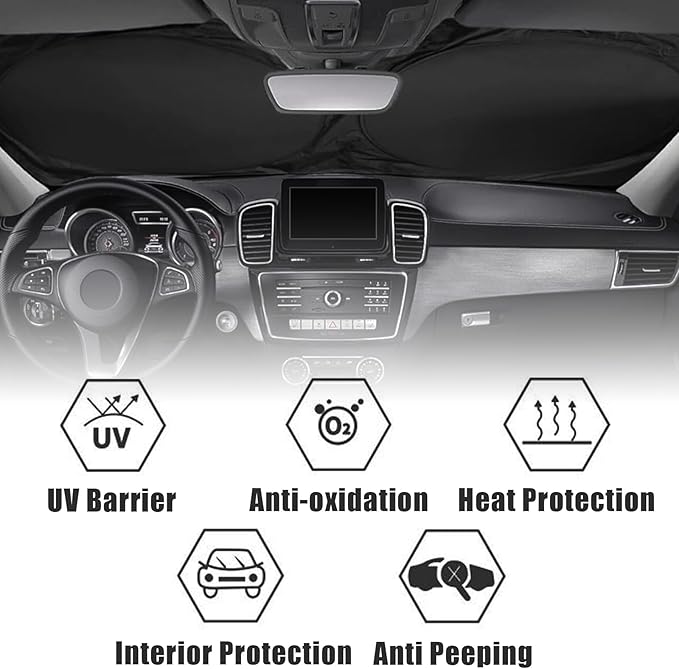 Blue Eyes Car Windshield Sun Shade Foldable Sunshade Front Window Cover Sun Visor Protector Accessories (59x27.5 inches)