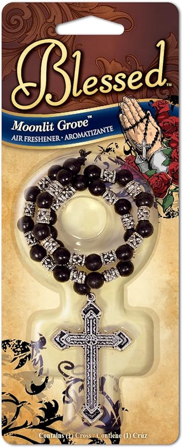 American Covers inc Blessed by Refresh Your Car! E300858200 Metal Cross, Moonlit Grove