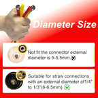 4pcs Colorful Cutalable Foam Cannon Straw with 2PCS Stainless Steel Weighted Filter Balls,Replacement Foam Blaster Dip Tube Parts,Pressure Wassher Foam Cannon Dip Tubes Hose Attachment.
