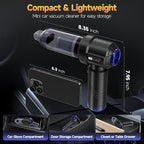Car Vacuum Portable Cordless High Power Small Handheld Vacuum Cleaner 4-in-1 Compressed Air Duster & Air Blower & Pump Hand Held Mini Vacuum for Christmas Cars,Office,Home Cleaning
