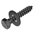3/8 x 1-1/2 (50 Pack) Lag Screw Kit, 50 Screws and 50 Washers, Ceramic Black Ruspert Coating for Exterior Use, Meets ASTM A307 and ASME B18.2.1, Industrial/Commerical Grade by Makers Bolt
