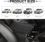 wuyaoyao Car Center Console Cover, 12.13"×8.66"×3.74" Leather Car Armrest Cover with with 2 Side Pockets, Memory Foam Soft Auto Armrest Cushion Pad, Universal Vehicle Arm Rest Protector (Black)