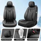 Fit Altima Car Seat Covers Compatible with Nissan Altima 2011-2025 2026 - Premium Leather， Waterproof Breathable， All-Weather Seat Cushion Protecto&Airbag Compatible (2 Front Seat All Black)
