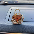 2 Pieces Crystal High Heel Shoe and Magic Bag Air Vent Clips Rhinestone Car Air Freshener Clip Bling Car Clip Gift Decorations Charm Car Inter Air Vent Decor Accessories for Girls Women