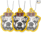Dog Car Air Freshener 4 Pack English Bulldog Scented With Premium Oils By Fresh Fresheners