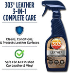 303 Products Marine Aerospace Protectant – UV Protection – Repels Dust & Leather 3-In-1 Complete Care - Cleans, Conditions, & Protects - Helps Prevent Fading & Cracking