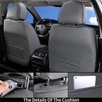 Coverado Seat Covers, Car Seat Covers Front Seats, Car Seat Cover, Car Seat Protector Waterproof, Car Seat Cushion Nappa Leather, Gray Seat Covers Carseat Cover Universal Fit for Most Cars