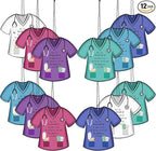 12 Pcs Nurse Appreciation Gift Bulk Funny Air Freshener Car Scented Thank You Hanging Decor Gifts for Doctors Practitioner Medical Assistant Medical Staff