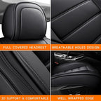 Seat Covers, Car Seat Covers Front Seats, Car Seat Cover, Car Seat Protector Waterproof, Car Seat Cushion Nappa Leather, Black Seat Covers Carseat Cover Universal Fit for Most Cars