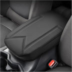 FIILINES Center Console Cover for Toyota RAV4 2019-2026 – PU Leather Armrest Protector Cushion Pad, Wear-Resistant Interior Accessories, Black