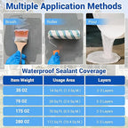 Transparent Waterproof Coating Sealant 280 Oz (8 KG), Invisible Waterproof Anti Leakage Agent, Liquid Water Proof Sealant Clear Indoor and Outdoor Sealing Wood,Gutter,Metal,Roof Repair,Skylight