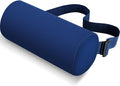 Lumbar Roll Support Pillow for Office Chair, Car, Gaming Chair, Memory Foam Back Cushion with Washable Cover for Relieving Back Pain & Improving Posture,Blue