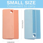 Silicone Pet Hair Removal Tool 2-in-1 Dog Cat Brush for Shedding & Lint Remover for Couch Carpet 2 Pack Pet Supplies (Pink and Blue)