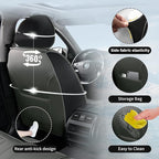 Fit HRV Car Seat Covers Compatible with Honda HRV 2016-2025 2026, Premium Leather Breathable, Wear Resistant, Airbag Compatible, All-Weather Protection & Full Coverage, Full Set Gray&Black