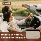 Car Air Freshener - Stone Air Freshener - Car Odor Eliminator for Visor Clip- Natural Scent Starter Kit, Vehicle Scent Diffuser for Cabin, Truck & SUV-Pack of 3 (Teak-Amber-Open Air)-CLIP INCLUDED