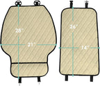 FH Group Car Seat Cushion – Neosupreme Single Front Seat Cover with Front Pockets, Airbag Compatible, Universal Fit Car Seat Cushion for Driver or Passenger Seat, SUV, Truck, Sedan & Van – Beige