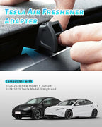 2Pcs Air Freshener Adapter for Tesla Airs Vent, Premium Silicone, Tesla Air Fresheners Adapter for 2025-2026 New Model Y Juniper & 2024-2025 Tesla Model 3 Highland (Air Freshener not Included)