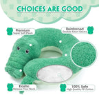H HOMEWINS Travel Pillow for Kids,Cute Animal Neck Pillow for Boys Girls,Soft Neck Head Chin Support Pillow,Travel Accessories for Airplane, Car, Train,Recline (Crocodile)