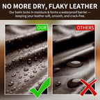 Leather Recoloring Balm with 100ml Mink Oil, Dark Brown Leather Repair Kit and Scratch Remover for Furniture, Car Seats, Sofas, Dye & Restorer for Couches, Vinyl, PU, Faux