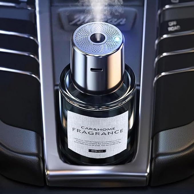 Smart Ultrasonic Atomized Car Air Freshener, 5 Gears Adjustment & Auto On/Off, Smart Car Air Fresheners Diffuser, Car Fragrance Air Freshener, Car Fast Aroma Diffuser (Jasmine)