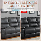 Leather Recoloring Balm Leather Color Restorer Scratch Repair Leather Paint for Furniture Couches Car Seats Shoes Bags Leather Dye and Scratched Leather with Leather Conditioner - Black
