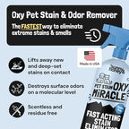 Sunny & Honey Oxy Pet Stain and Odor Eliminator - Oxygen Powered Carpet Cleaner Spray and Upholstery Cleaner - Pet Stain Remover for Rugs, Couches and Mattresses - Unscented (32 fl oz)