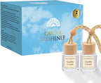 HoogaLife Car Air Freshener Diffuser 2 Pack Hanging Air Freshener Diffuser - Vanilla Cream Fragrance Oil Air D iffuser for Car, 45+ days Long Lasting Fragrance Made in USA C ar Air Fresheners (V54)