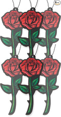 Rose Car Air Freshener 6 Pack Scented With Essential Oils By Fresh Fresheners