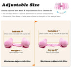 Adjustable Travel Pillow for Toddler, Portable Head Support for Car Seats for Newborn, Banana Stroller Headrest Pillow for Baby, Headrest Head Protection Pillow, Pink