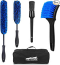 NIKCOSMK Wheel Brush, Wheel & Rim Cleaner Brush, Tire Brush, Wheel Cleaning Brush, Bendable & Durable Car Wheel Brush Set, Car Detailing Brushes, Wheel Brushes for Cleaning Wheels