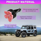 6PCS Car Cherry Blossom Vent Clips Cute Floral Scented Air Freshener Decor Pink Floral Auto Accessories for Women Aesthetic Car Interior Decorations
