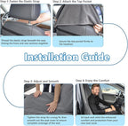 Car Seat Covers Universal Car Protective Front Seat Covers Washable Non-Slip Seat Protectors for Gym Workouts,Waterproof and Sweatproof Towel Seat Covers for Cars,Trucks, Jeeps (Grey)