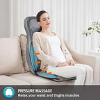 COMFIER Massager Chair with Heat, Shiatsu Neck Back Massager Portable with Compression & Rolling,Massage Chair Pad for Neck & Back for Muscle Tension Relief