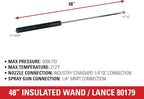 Simpson Cleaning 80179 Universal 48-Inch Insulated Pressure Washer Wand threaded for Hot and Cold Water use up to 5000 PSI