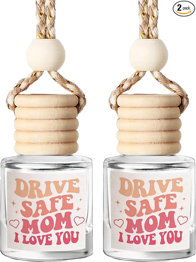 NewEleven Easter Gifts For Mom - Mom Car Essentials, Gifts For Moms, Mommy - Cute Gifts For Mother From Daughter, Son, Kids - Car Air Freshener Hanging 2 Pack, Vanilla Cream Oil Diffuser