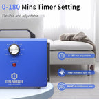 ONAMOR Ozone Generator 80000mg, Ozone Machine Odor Removal, Ozone Ionizer Deodorizer, High Efficiency Ozone Odor Eliminator for Home, Car, Smoke, Basement and Pet Room, Blue
