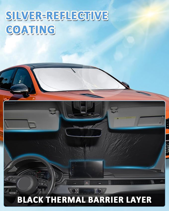 Sunshade for X5 Windshield Sun Shade for BMW X5 2014-2018 Accessories Foldable Front Window Shield Cover Sun Visor Protector Block UV Rays