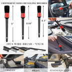 AUTODECO 40Pcs Car Wash Detailing Kit Cleaning Kits with Foam Gun Sprayer Vacuum with Long Cord Drill Brush Large Wash Mitt Towels Complete Interior Exterior Car Washing Supply Set Black