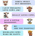 Highland Cow Car Air Fresheners, Cute Cow Print Stuff Hanging Car Accessories Merch Stuffed Animals Decor Gifts 6 Pack for Women Men Home Decorations Party